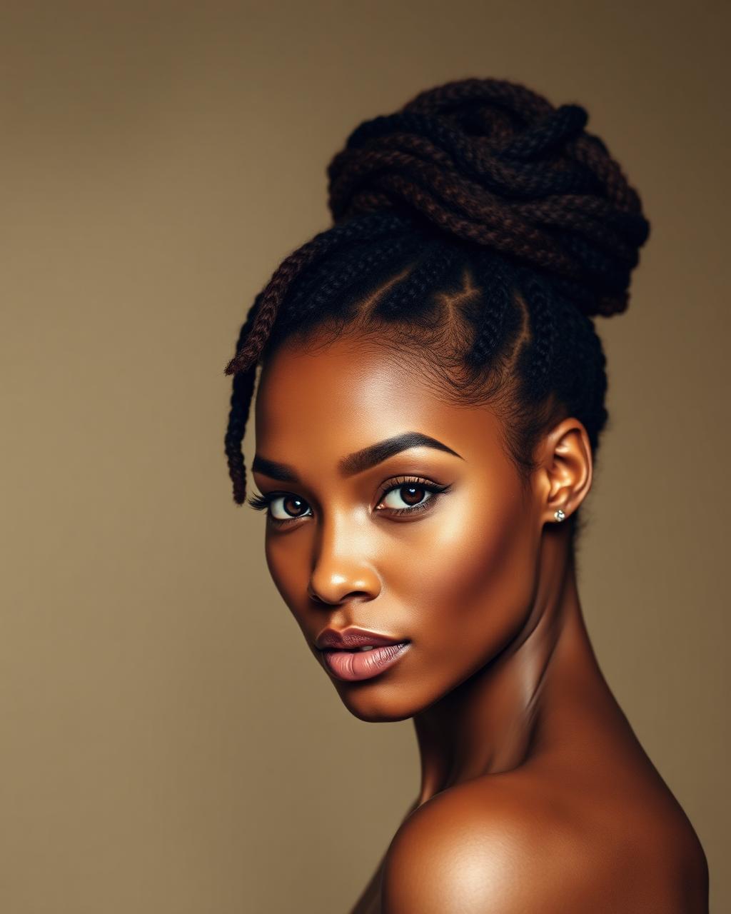 Passion twists styled into a high bun